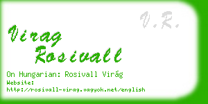 virag rosivall business card